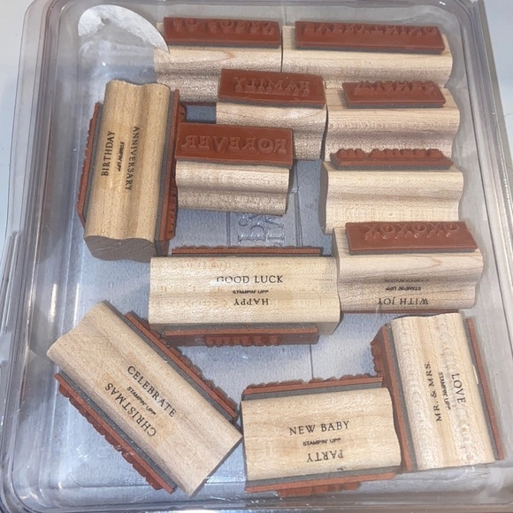 12 pack of Inspirational words, rubberstamps from stampin up T26 - Picture 1 of 4